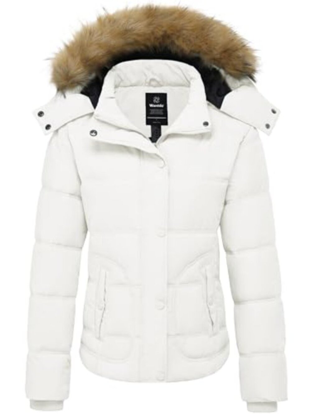Faux Fur-Trimmed Quilted Puffer Jacket Waterproof Insulated Hooded
